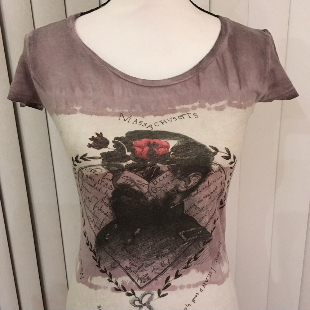 T-shirt very soft fabric made in Portugal, print Massachusetts upfront